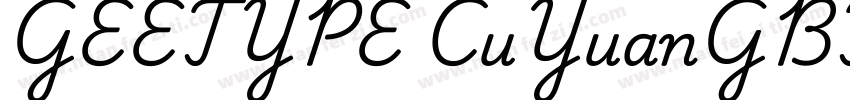 GEETYPE CuYuanGBT Flash字体转换
